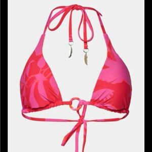 Seafolly Australia Reversible Bikini Top Pink and Orange size US 2